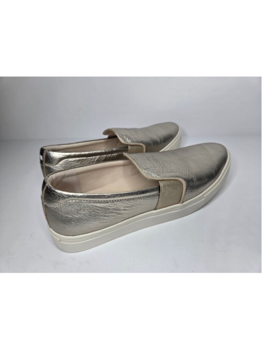 Birdies Swift Leather Gold Slip On Sneakers Women's Size 10.5 Metallic - Picture 6 of 12